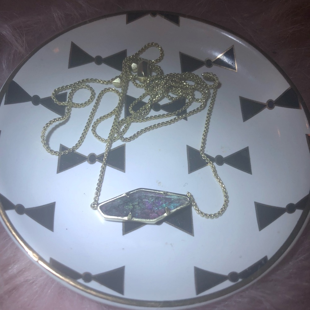 Navy crackle necklace